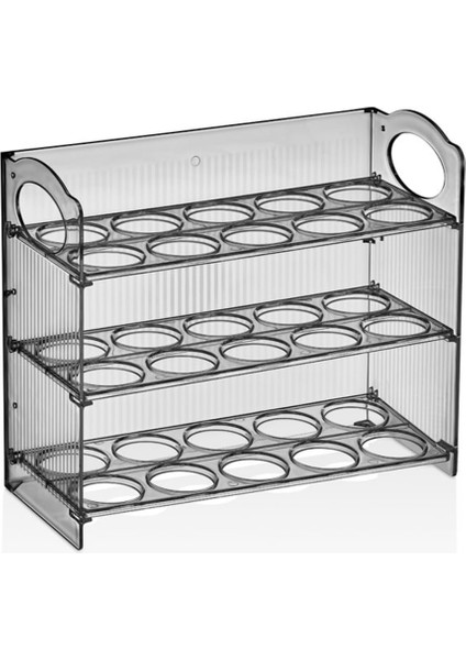 Katlı Yumurtalık 3 Raflı Yumurta Organizeri Şefaf Füme fiyatları