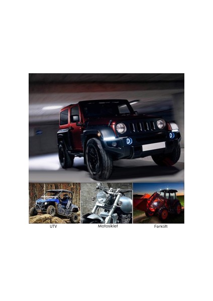 Offroad ve Motosiklet Yuvarkalk LED Sis Farı 2 Adet Angel 23CM (Sarı Beyaz Kırmızı Mavi ) fiyatları