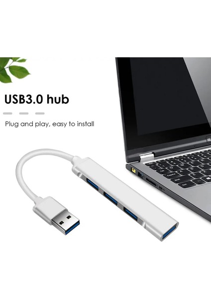 4 Port USB 3.0 Hub Çevirici Çoğaltıcı Çoklayıcı Çoklama 4 Portlu USB 3.0 Hub Çoklayıcı