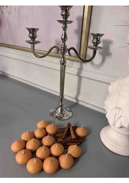 Iv Candles Homedecor 24'lü Bej Rengi Suda Yüzen Terapi Mum