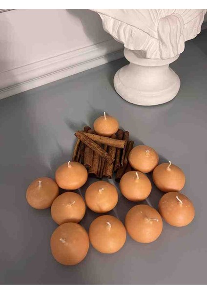Iv Candles Homedecor 24'lü Bej Rengi Suda Yüzen Terapi Mum