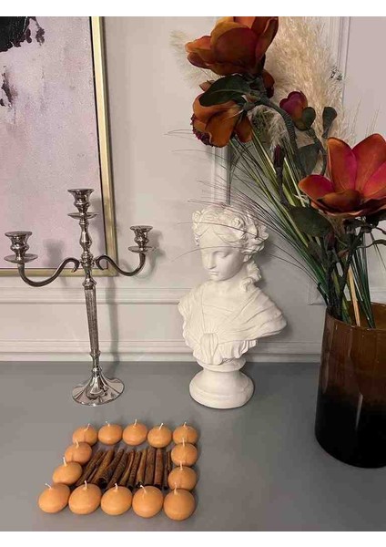 Iv Candles Homedecor 24'lü Bej Rengi Suda Yüzen Terapi Mum