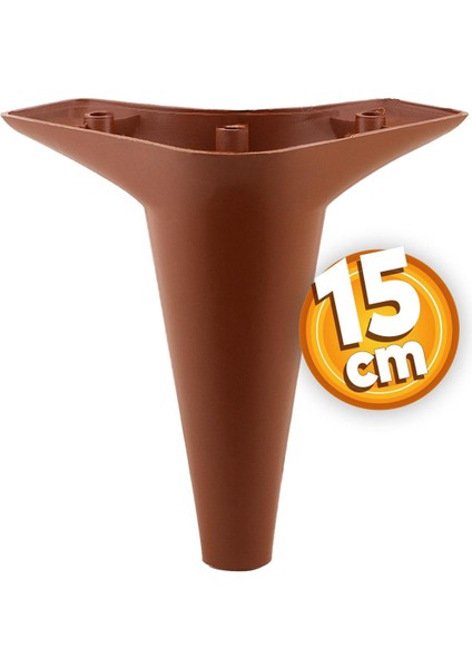 Aspen Lüks Mobilya Kanepe Koltuk Tv Ünitesi Baza Ayağı Ayakları 15 Cm Kahverengi Ayak (4 Adet) fiyatları