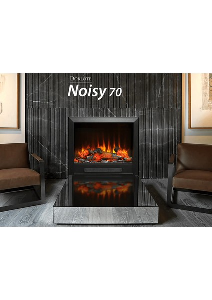 Noisy 70 Elektrikli Şömine (Isıtıcılı, Bluetooth)