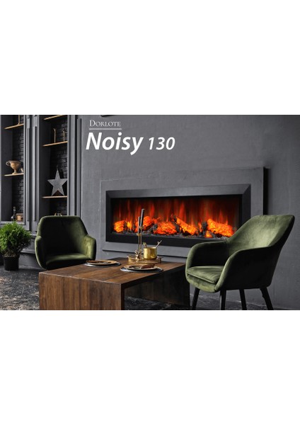 Noisy 130 Elektrikli Şömine (Isıtıcılı, Bluetooth)