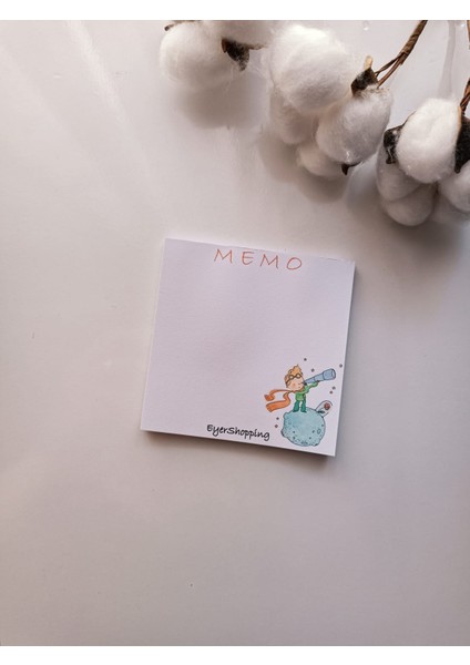 Çeşitli Figürler Desenli Memopad Not Defteri Bloknot Çek Kopar Tutkallı Defter
