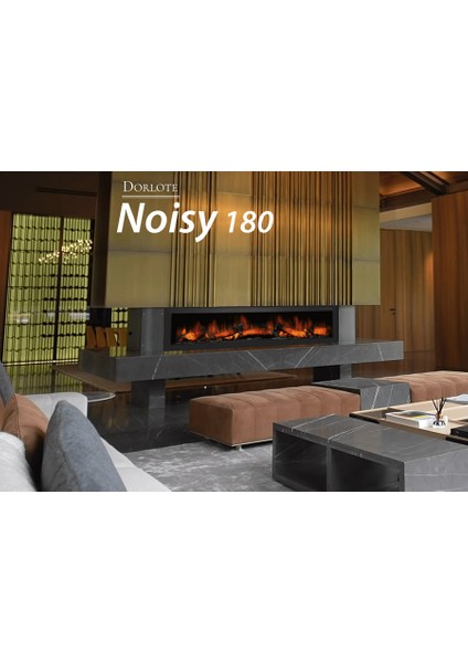 Noisy 180 Elektrikli Şömine (Isıtıcılı, Bluetooth)