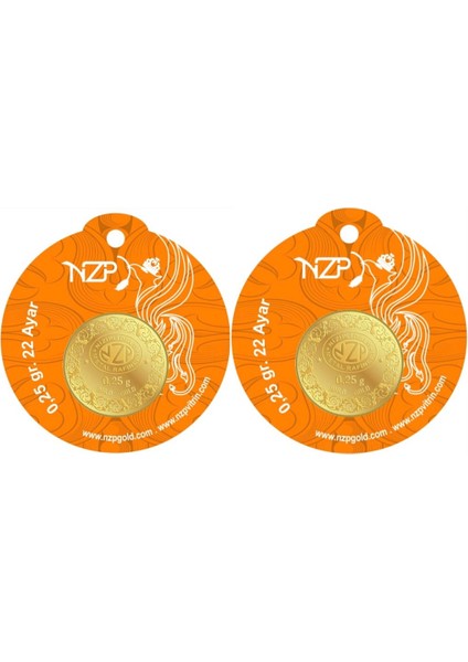 0.25 Gram 22 Ayar Altın - 2 Adet