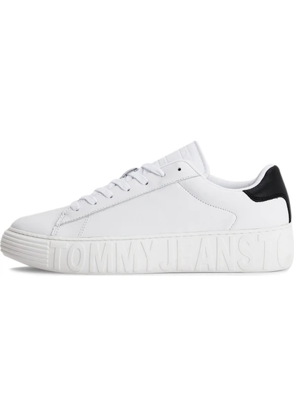 Tommy Hilfiger Tommy Jeans Leather  Outs Beyaz Erkek Sneaker