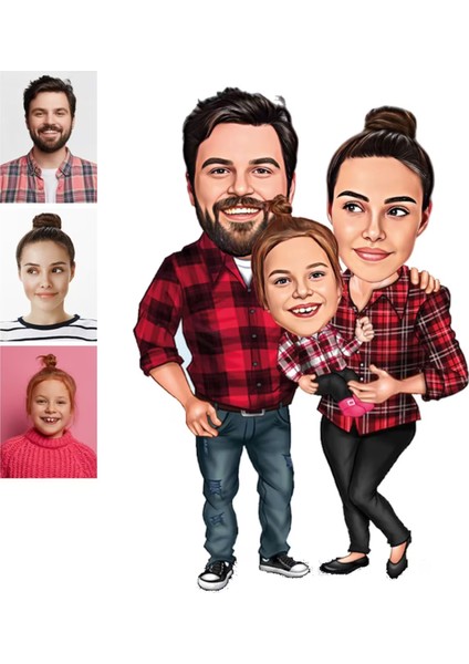 Kişiye Özel Karikatürlü Çift Ahşap Araba Dikiz Ayna Süsü