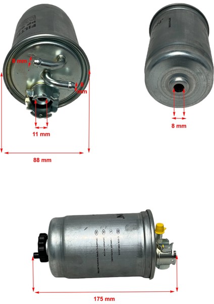 Vw Transporter T4 2.4 D, 2.5 Tdi 1995-2004 3'lü Filtre Bakım Seti