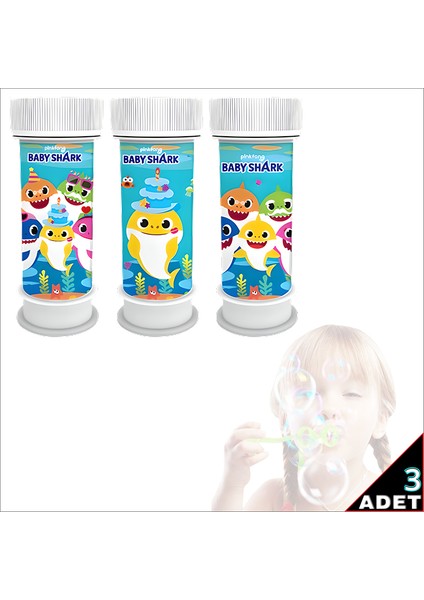 Baby Shark Köpük Baloncuk - 3 Adet fiyatları