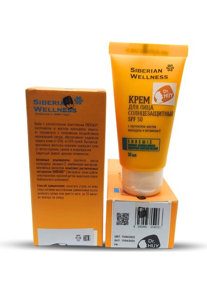 Dr. Hijy Siberian Wellness Sun Care Face Cream Spf 50 Yüz Için Güneş Kremi 50 ml