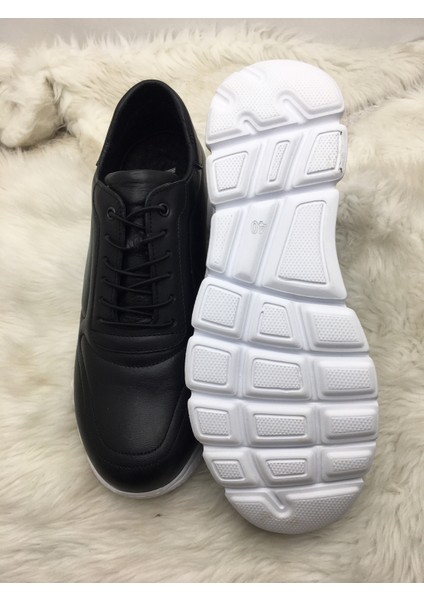 Siyah Gerçek Deri Lastik Bağlı Erkek Ayakkabı 5053 - Siyah - 43 - ST01790-SİYAH-43 modelleri