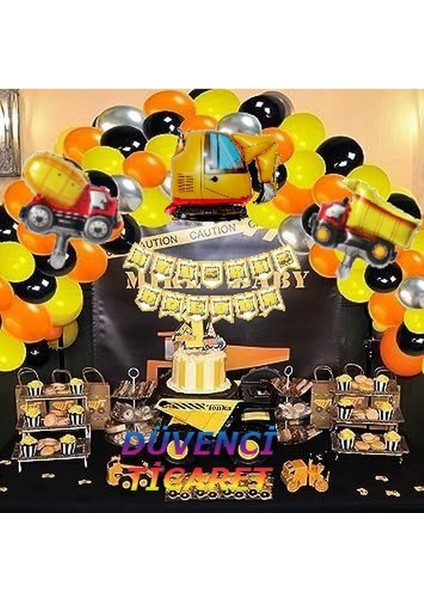 Inşaat Temalı Balon Zincir Set