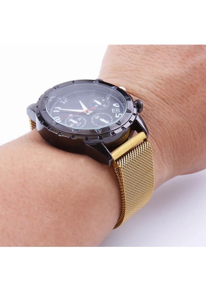 Honor Magic Watch 2 46MM/HONOR Watch Gs Uyumlu 22MM Metal Hasır Kordon Manyetik Metal Hasır Örgü