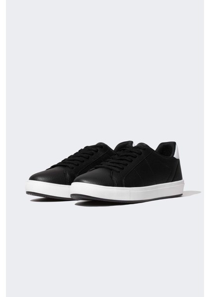 Erkek Düz Taban Bağcıklı Suni Deri Sneaker A9426AX23AU
