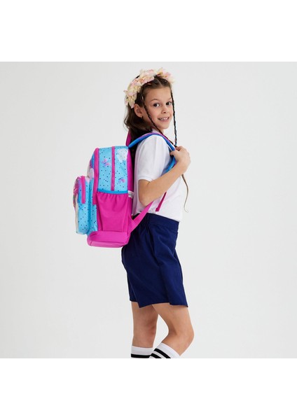 Coral High Kids Mavi Pembe Tavşan Desenli Dört Bölmeli Okul Sırt Çantası 23736