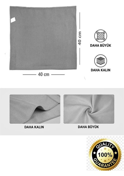 Extra 4'lü Araç Yıkama Kurulama Temizlik PAKET-KURULAMA(40X40 Cm)- Cam BEZI(40X40 Cm)-Eldiven-Sünger