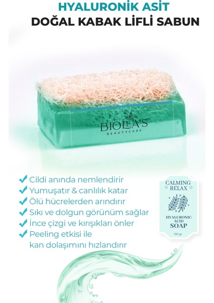 Biolea’s Doğal Kabak Lifli Hyalüronik Asit Sabun 110 gr