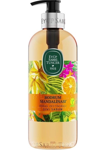 Bodrum Mandalinası Doğal Zeytinyağlı Sıvı Sabun 500 ml x 4 Adet