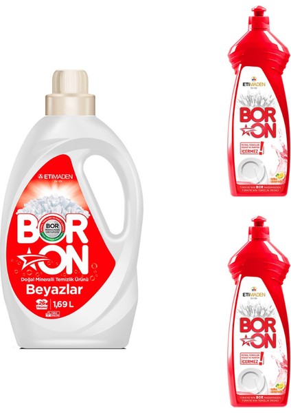 Sıvı Çamaşır Temizlik 1,69 Lt Beyazlar + 2 Sıvı Elde Bulaşık 650ML