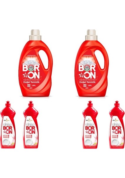 Sıvı Çamaşır Temizlik 1,69 Lt 2 Renkliler + 4 Sıvı Elde Bulaşık 650ML