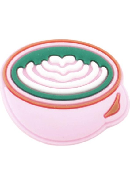 Pembe Fincan Içecek Tasarım Silikon Crcs(Jibbitz) Terlik Süsü-T1
