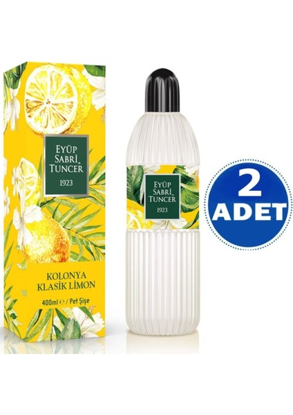 Klasik Limon Kolonyası 80 Derece Pet Şişe 400 ml x 2 Adet