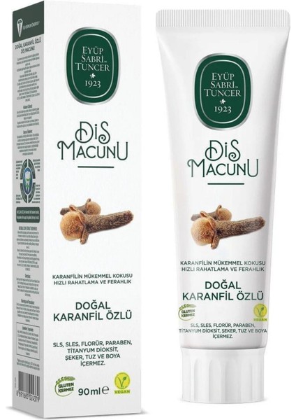 Diş Macunu Nane, Karanfil, Bambu ve Misvak
