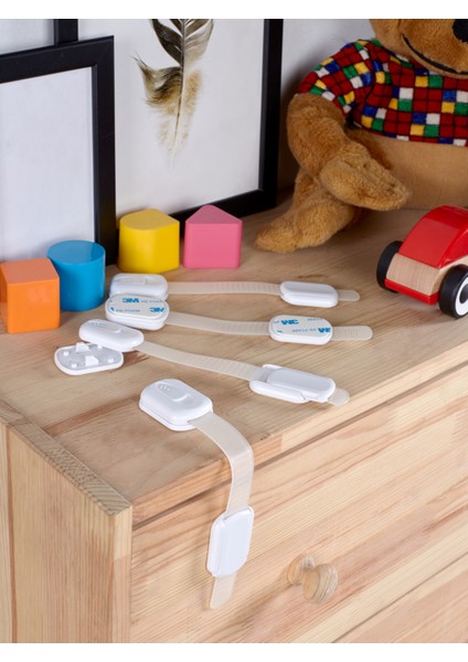 Çekmece Dolap Kilidi Plastik Çocuk Kilidi 5 Adet