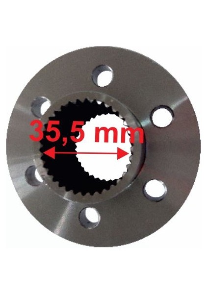 Arka Dişli Flanşı Iç 35,5 mm 34 Freze 6 Delikli Öm