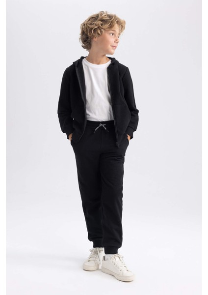 Erkek Çocuk Siyah Kapüşonlu Pike Okul Hırkası X5844A623AU fiyatları