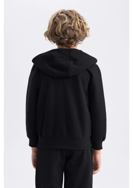 Erkek Çocuk Siyah Kapüşonlu Pike Okul Hırkası X5844A623AU indirimleri