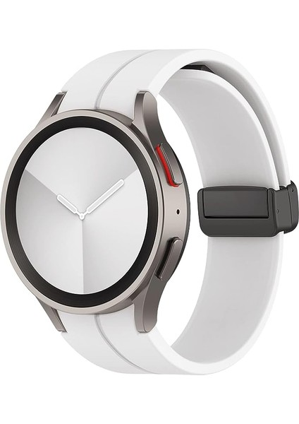 Samsung Galaxy Watch 6 40 / 44MM Uyumlu Kordon Magnet Tokalı Silikon Strap