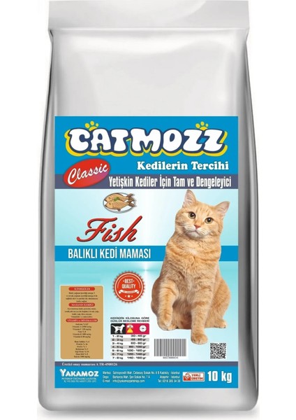 Classic Balıklı Yetişkin Kedi Maması 10 kg