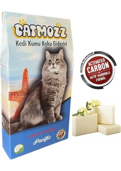 Pacific Aktif Karbon Kedi Kumu Sabunlu Koku Giderici Extra Koku Kontrolü Topaklanma 30 gr