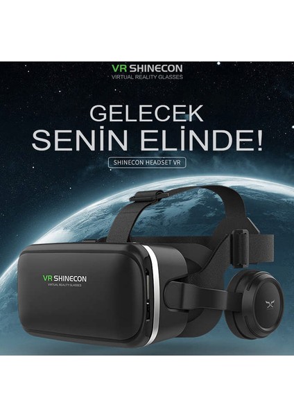 Shinecon SC-G04E 3D Sanal Gerçeklik Gözlüğü - Siyah