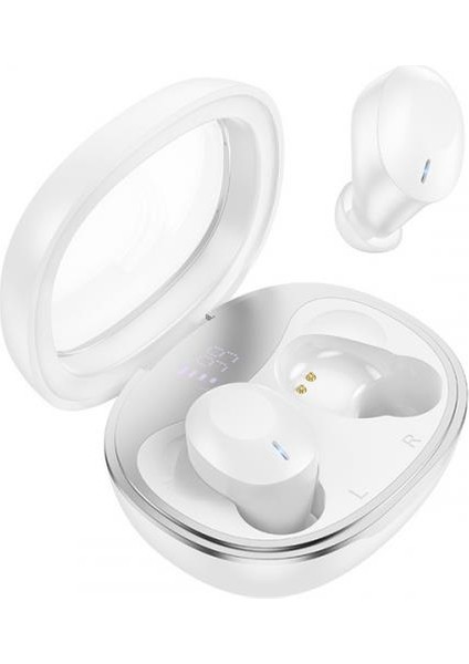 Bluetooth Vers.5.3 Transparan Kapaklı 300MAH Bataryalı Bluetooth Kulaklık Kulakiçi Bluetooth Kulaklık