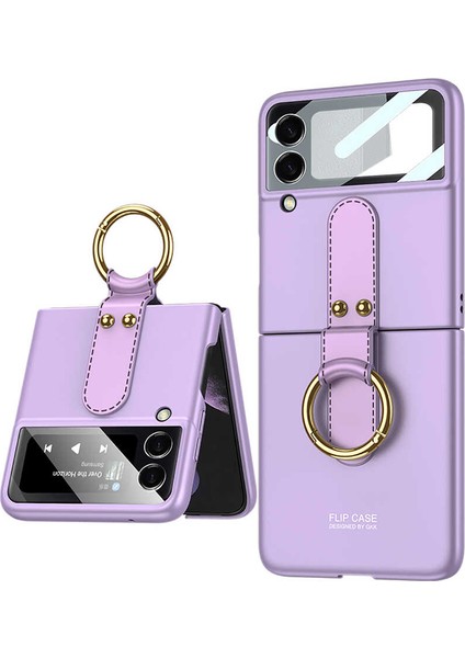 Samsung Galaxy Z Flip 3 Kılıf Mat Dokulu Ultra Ince Yapılı Kapak (Flip Rink)