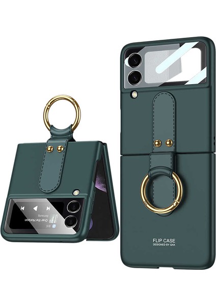 Samsung Galaxy Z Flip 3 Kılıf Mat Dokulu Ultra Ince Yapılı Kapak (Flip Rink)