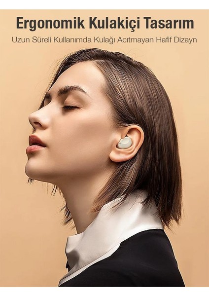 Bluetooth Vers.5.3 Transparan Kapaklı 300MAH Bataryalı Bluetooth Kulaklık Kulakiçi Bluetooth Kulaklık