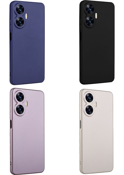 Realme C55 Kılıf Yumuşak Dokulu Soft Esnek Ince Mat Renkli Lüks Premier Silikon Kapak