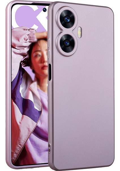 Realme C55 Kılıf Yumuşak Dokulu Soft Esnek Ince Mat Renkli Lüks Premier Silikon Kapak