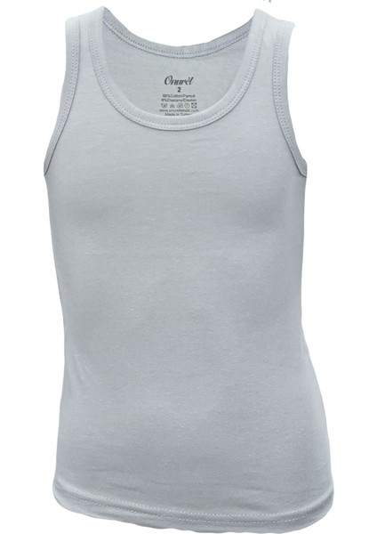 5'li Erkek Çocukli Askılı Likralı Sade Desensiz Atlet modelleri