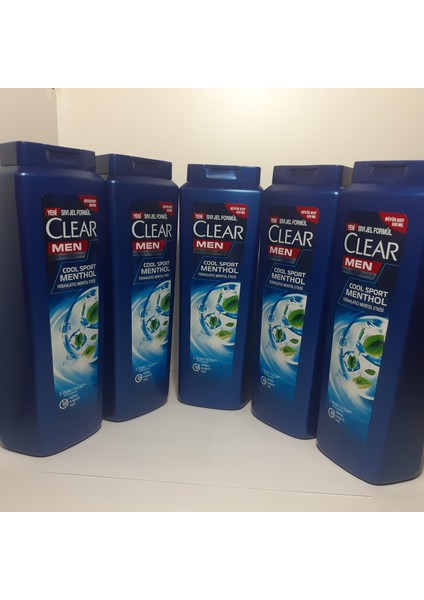 Men Cool Sport Menthol 600 ml Sıvı Jel Formül Şampuan x 5 Adet