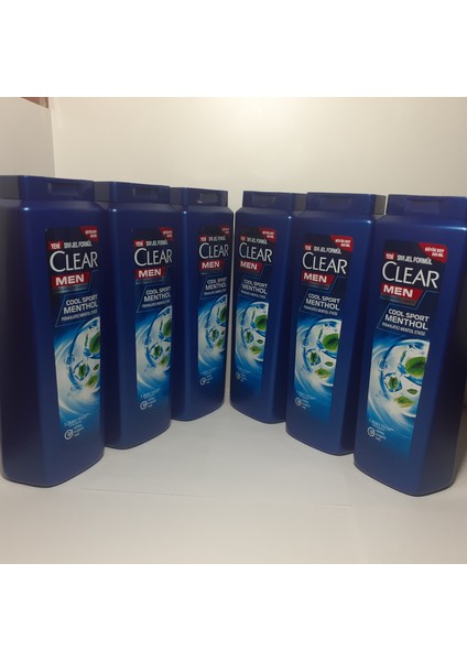 Men Cool Sport Menthol 600 ml Sıvı Jel Formül Şampuan x 6 Adet