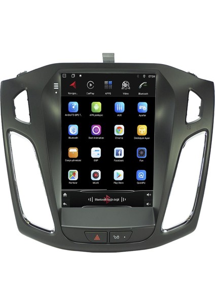 Ford Focus 3 Android 10 Multimedya Carplay 8gb Ram + 128GB HDD Navigasyon Tesla Ekran