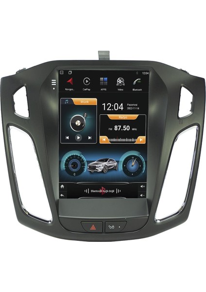 Ford Focus 3 Android 10 Multimedya Carplay 8gb Ram + 128GB HDD Navigasyon Tesla Ekran