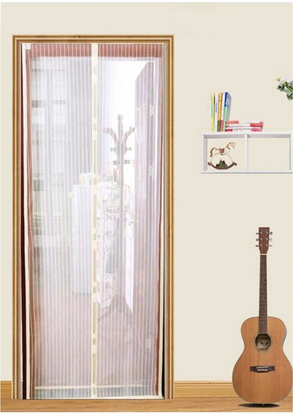 Mıknatıslı Kapı Sinekliği Sineklik Tülü Perde Sinek Kovucu Beyaz ( 90X210CM )